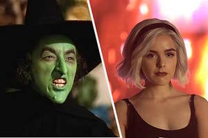 The wicked witch sneering at sabrina spellman