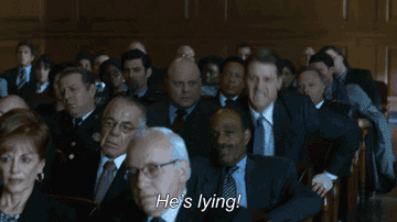 Man stands up and says, &quot;He&#x27;s lying!&quot;