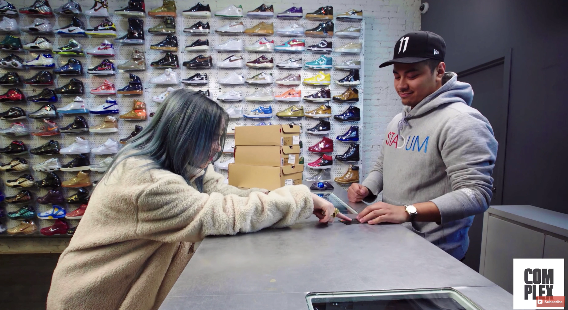 billie eilish goes sneaker shopping