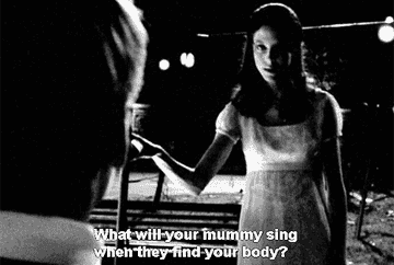 Drusilla saying &quot;What will your mummy sing when they find your body?&quot; on Buffy
