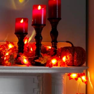 candles on a mantel