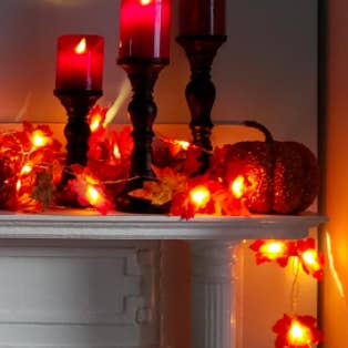 candles on a mantel