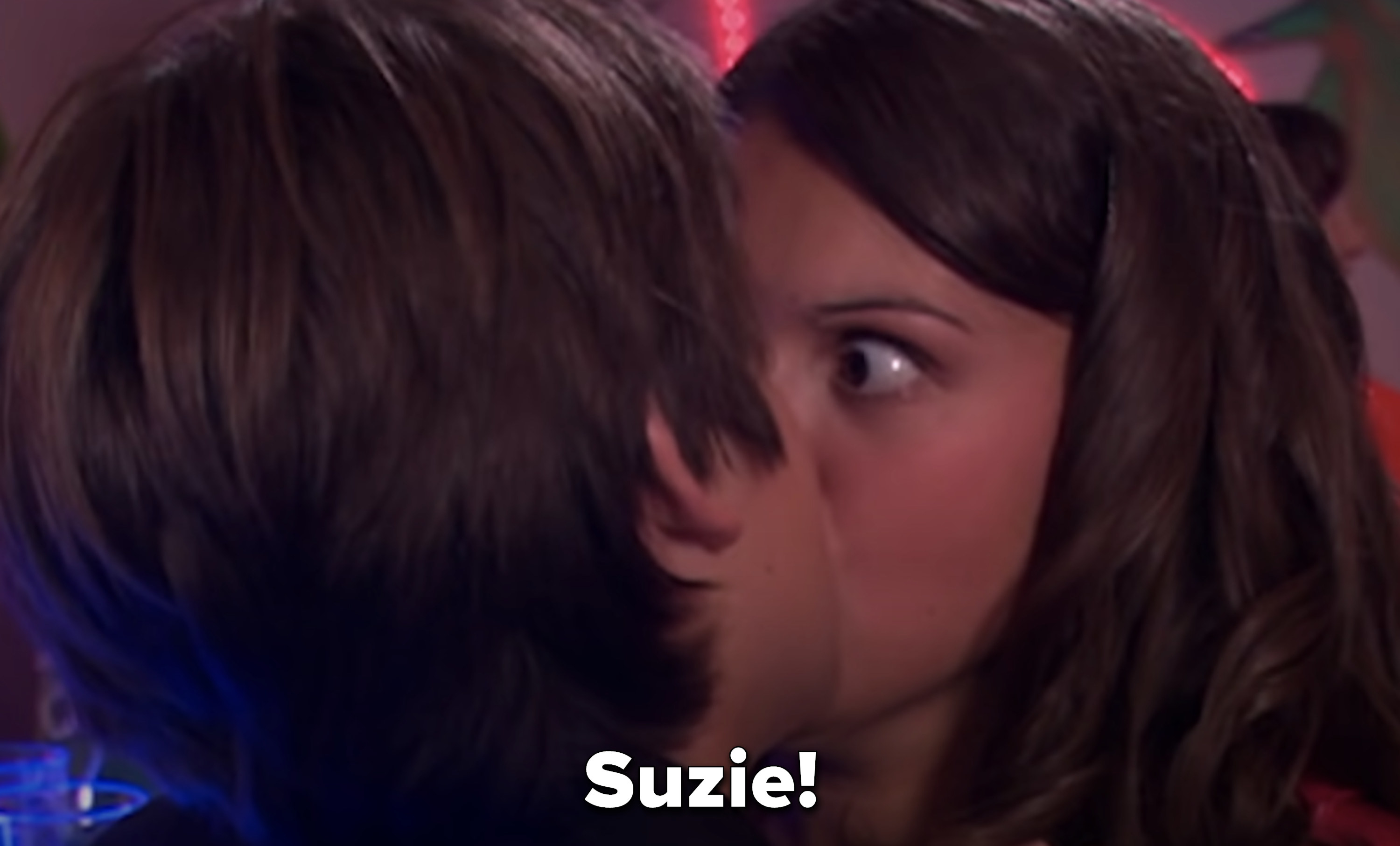 Ned yells Suzie then as Moze turns he kisses her
