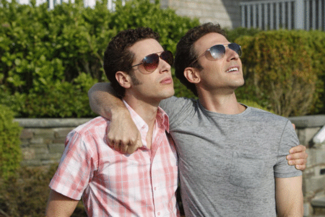 Evan and Hank looking up at the sun in &quot;Royal Pains.&quot; 