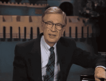 Gif showing Mister Rogers saying &quot;I like you just the way you are&quot;
