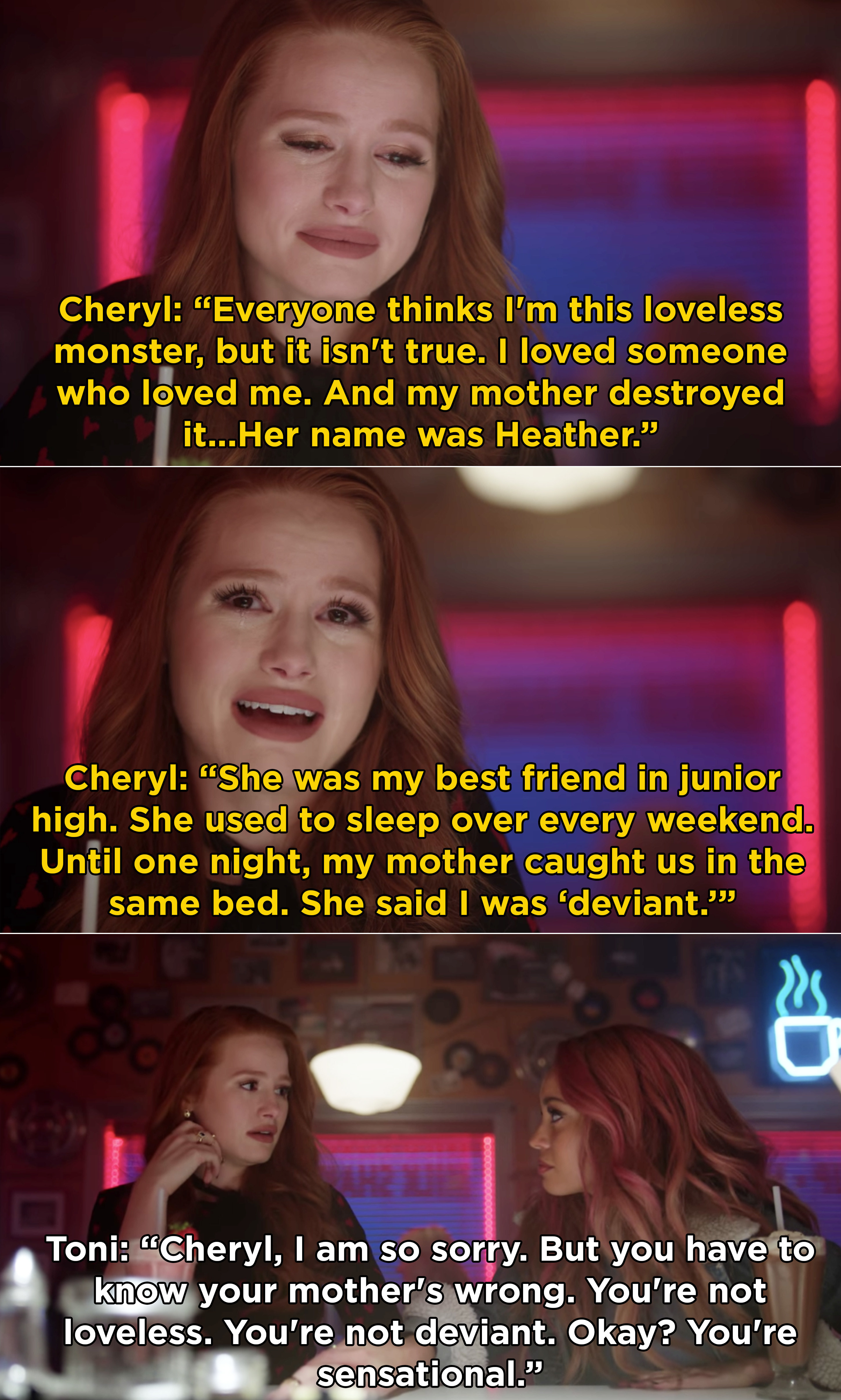 Cheryl coming out to Toni in Pop&#x27;s and revealing she had a crush on her friend Heather growing up