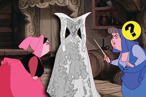 Two fairies fighting over who the Disney dress belongs to