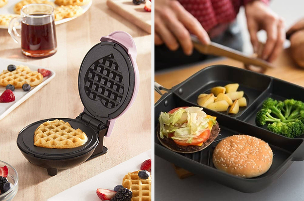 Mini Waffle Maker, Small Waffle Iron Machine Stuffed Non-Stick for Kinds,  Breakfast Square Compact Design Tiny, Fast Heat Up, Keto Chaffles, Grilled