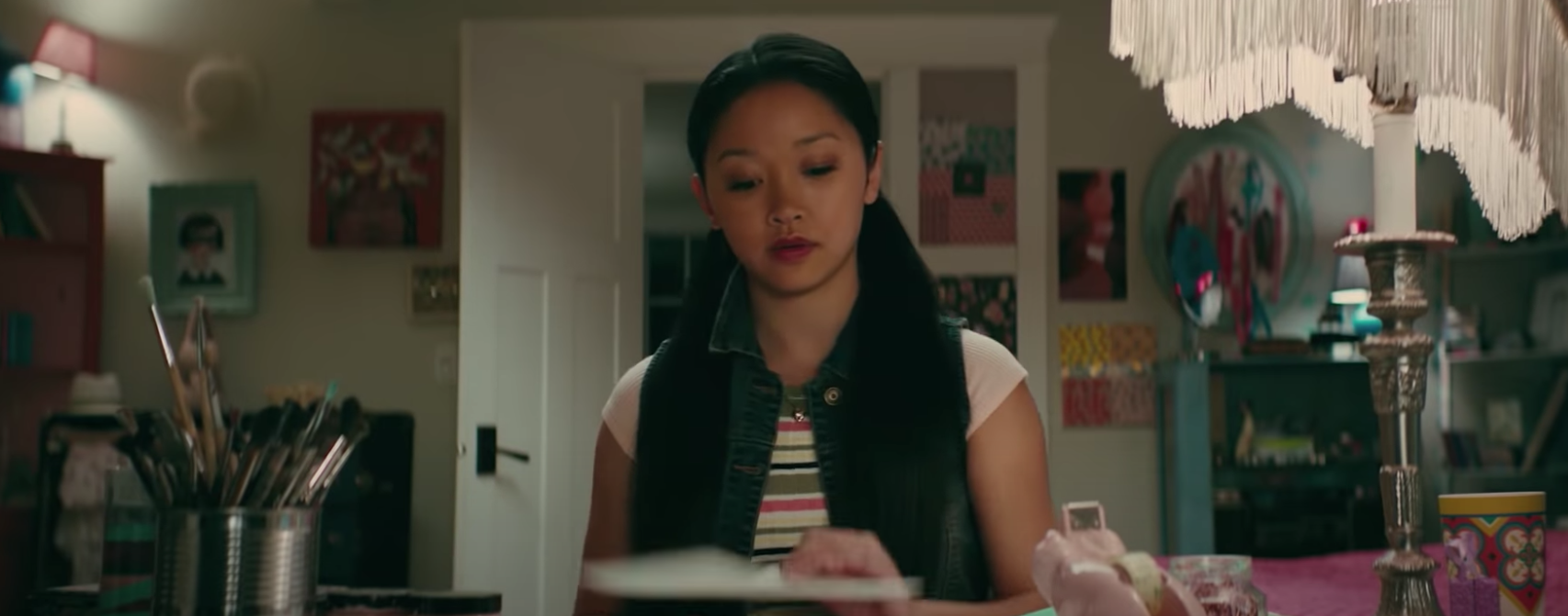 Lara Jean writes a letter in &quot;To All the Boys I&#x27;ve Loved Before.&quot;