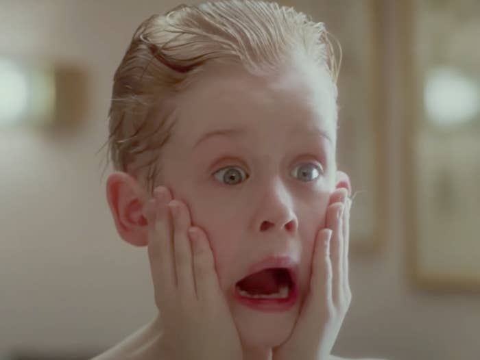 Kevin screaming into a mirror in Home Alone