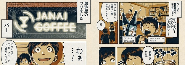 2つの顔を持つコーヒー屋さん 足を運んだ日のことを描いた漫画の4ページの中身