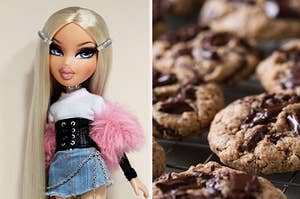 Bratz doll and cookies.