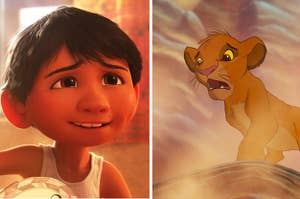 Miguel from Coco and Simba from The Lion King
