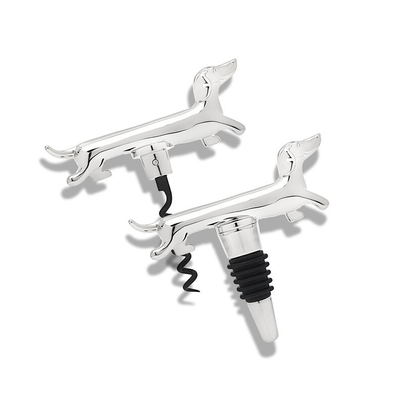 the wine corkscrew and bottle stopper set