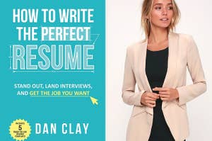 A resume writing book and a blazer