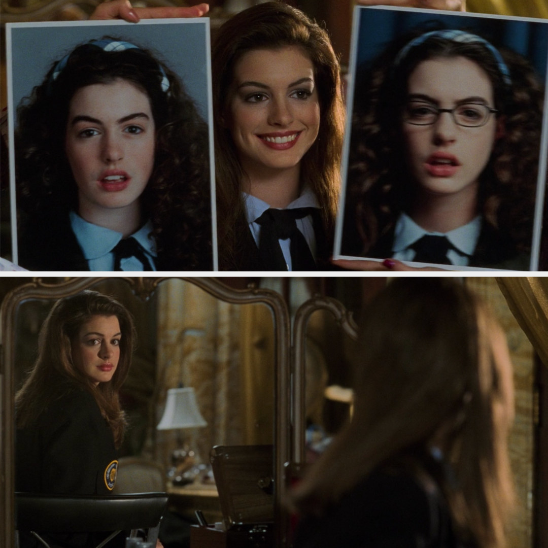 anne hathaway princess diaries before and after