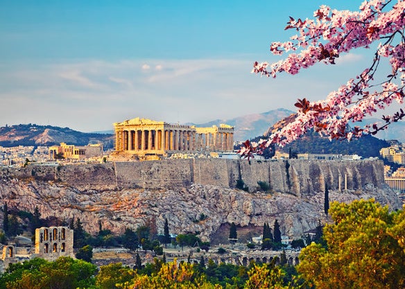 Acropolis in Athens at spring