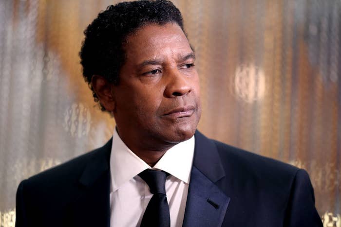 Denzel Washington looking to the side