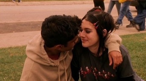 Kevin G. and Janis Ian embracing on the front lawn of the school at the end of &quot;Mean Girls&quot;