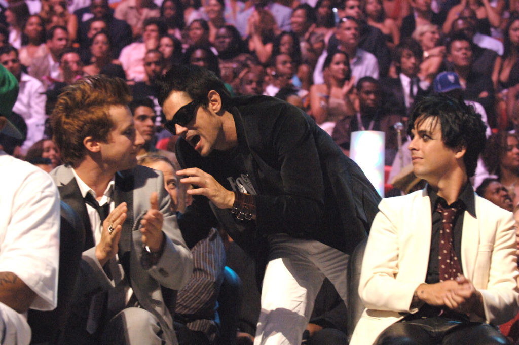 Johnny Knoxville and Green Day at the VMAs