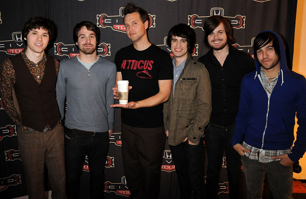 Mark Hoppus with Panic! At the Disco and Pete Wentz