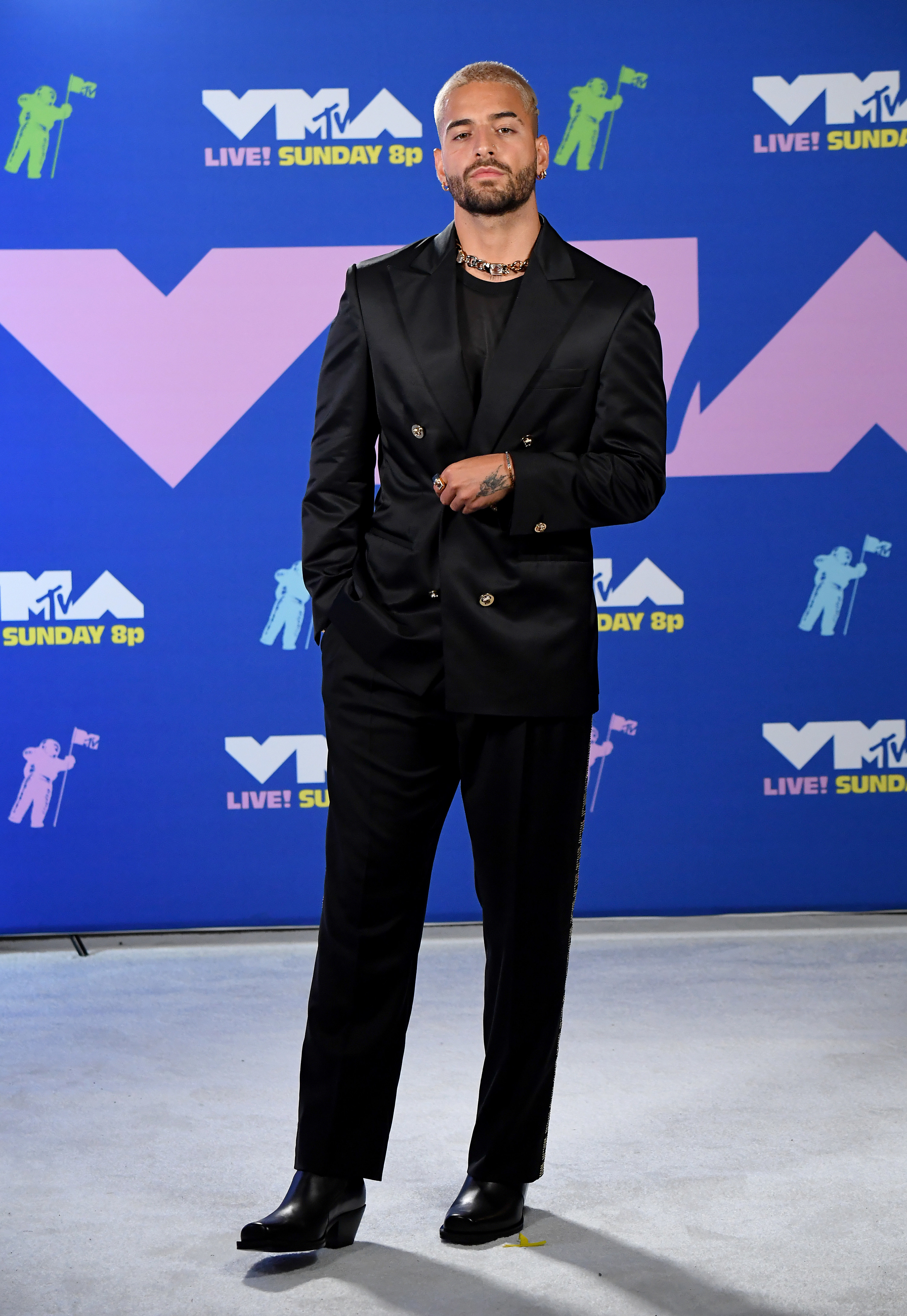 Maluma at the 2020 MTV VMAs.