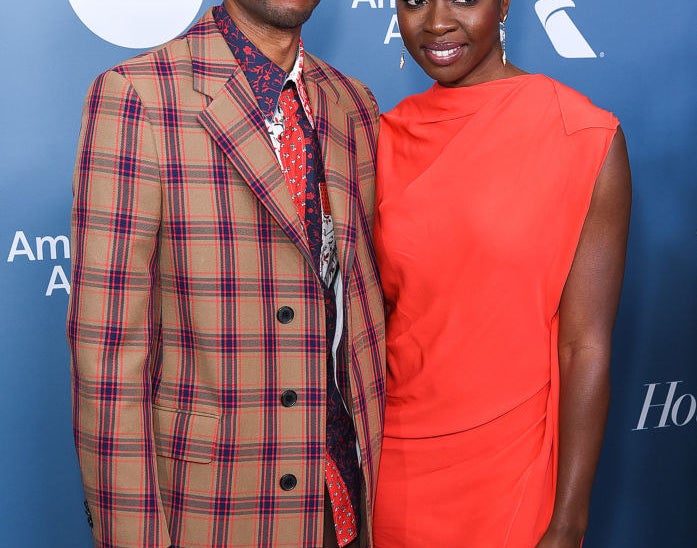 Chadwick Boseman e Danai Gurira juntos no tapete vermelho