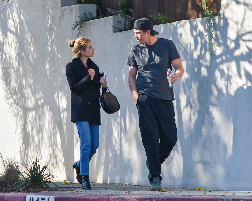 Emma Roberts and Garrett Hedlund go for a walk in Los Angeles