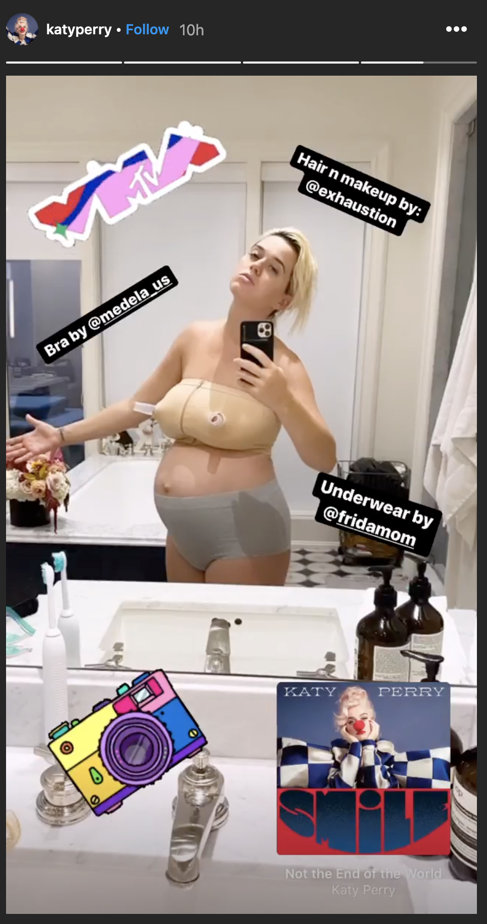 Katy Perry Posted A Postpartum Selfie