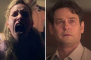 Victoria Pedretti and Henry Thomas in 