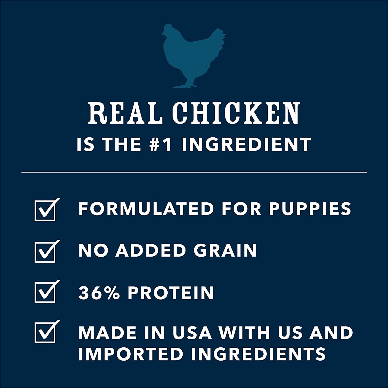 Chart about chicken in the ingredients