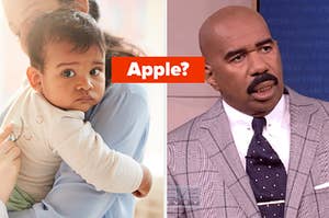 baby, apple? steve harvey appalled