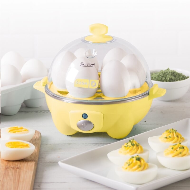 The yellow egg cooker
