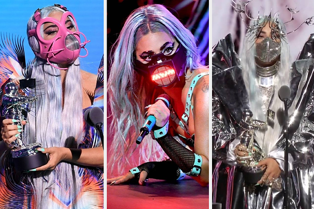 Lady Gaga Wore So Many Face Masks At The 2020 MTV VMAs, I Can't Keep Count