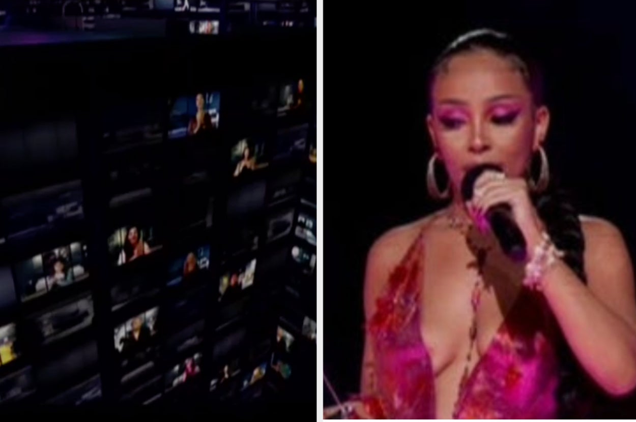 Doja Cat accepting her award