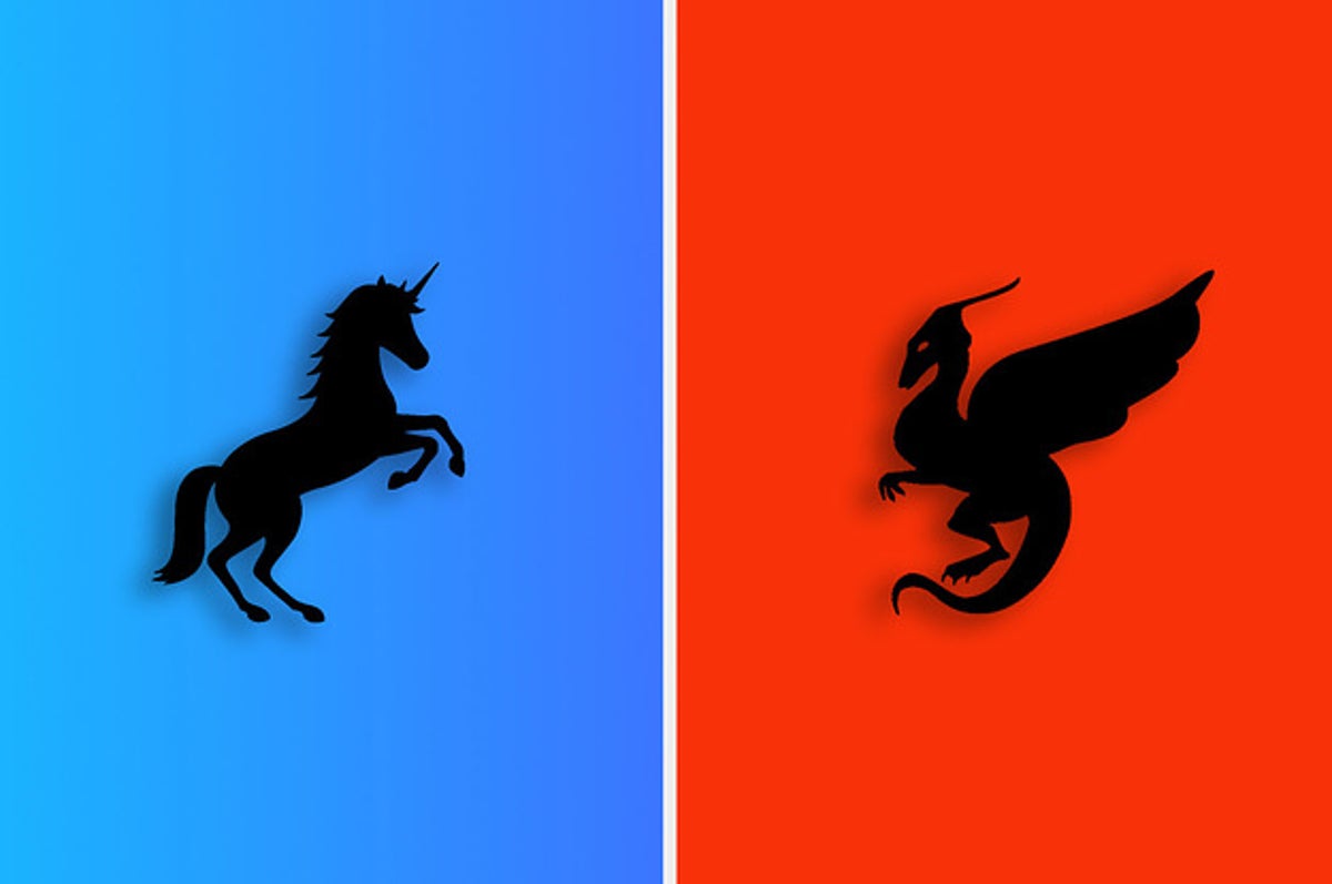 unicorns vs dragons