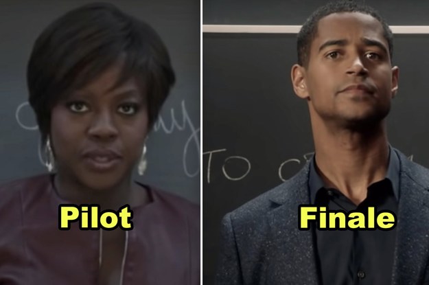 Side-by-side pics of Annalise and Christopher in the pilot and finale episodes of 