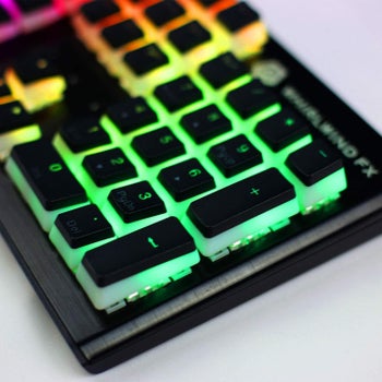a close up on the keyboard