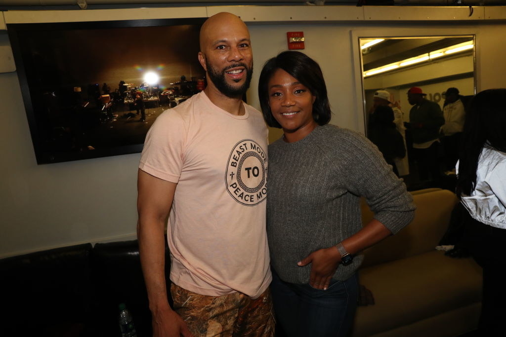 Common and Tiffany Haddish coupled together at an event