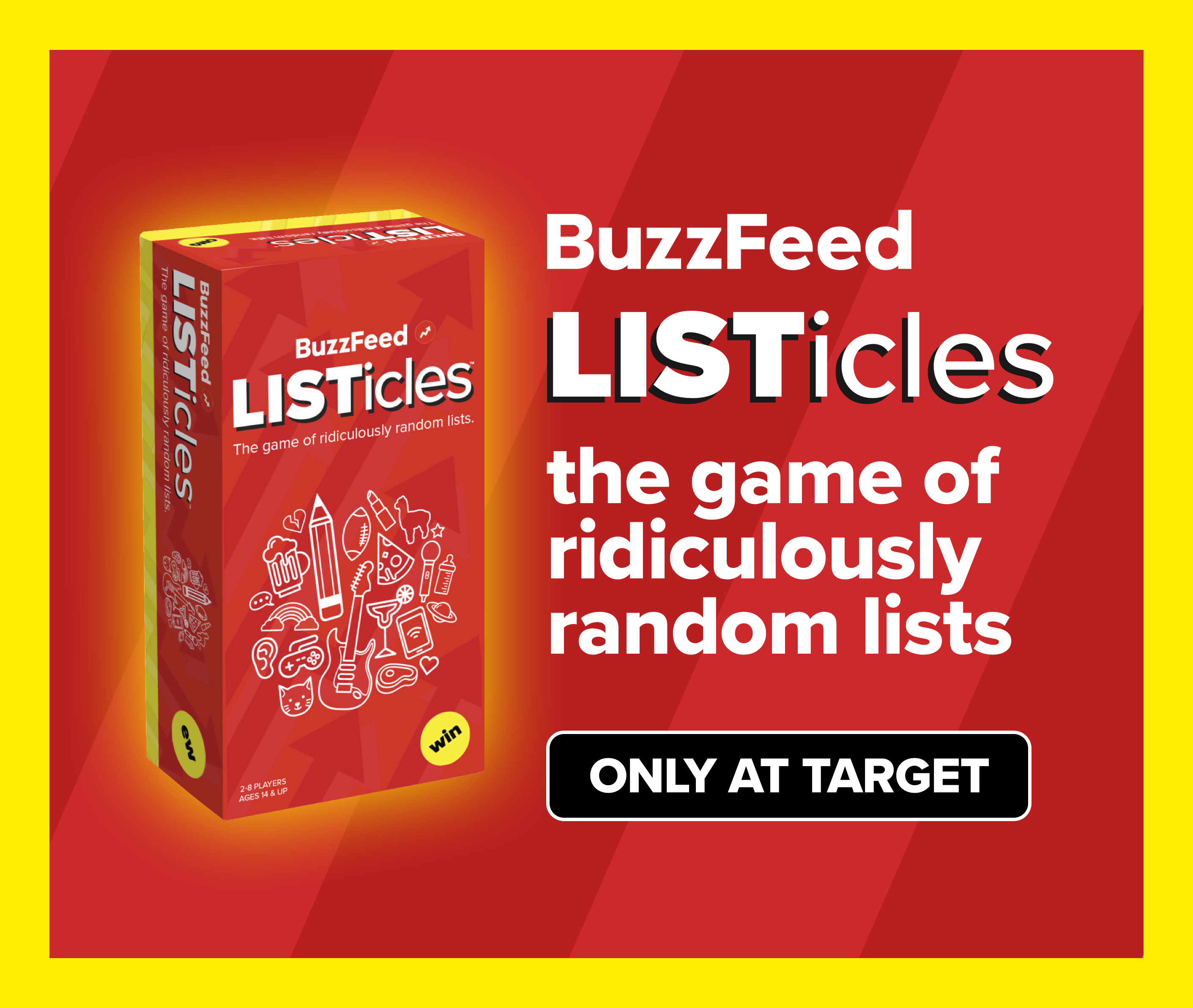 BuzzFeed has a new game out now at Target called Listicles