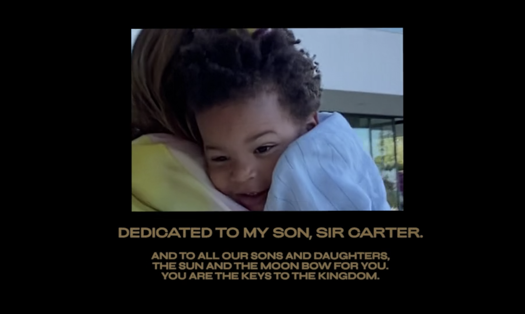 Sir Carter, Beyoncé&#x27;s son, smiling