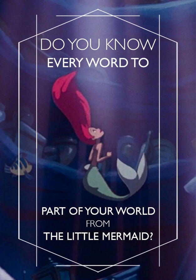 The Little Mermaid S Part Of Your World Lyric Quiz - you know i love food roblox id