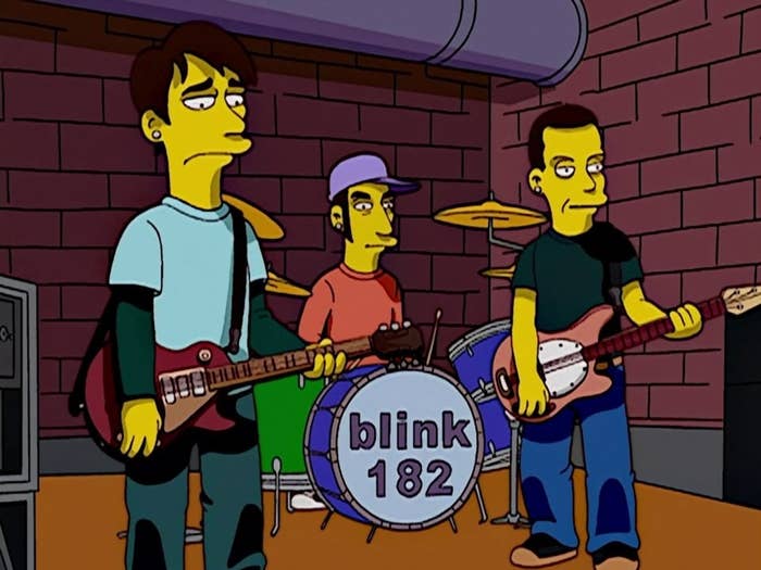 Animation of Blink 182 in The Simpsons