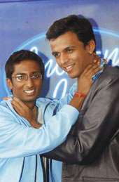 Image of Amit Sana and Abhijeet Sawant, both contestants on Indian Idol.