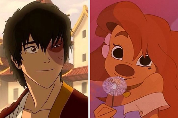 Zuko from Avatar and Roxanne from An Extremely Goofy Movie