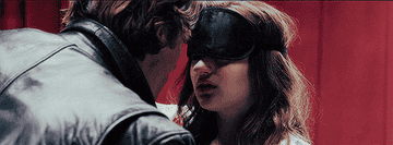 kissing both scene with elle taking off blindfold