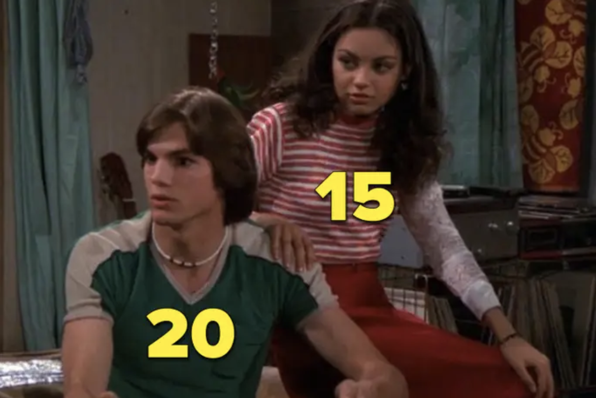 Mila Kunis and Ashton Kutcher in &quot;That &#x27;70s Show&quot;