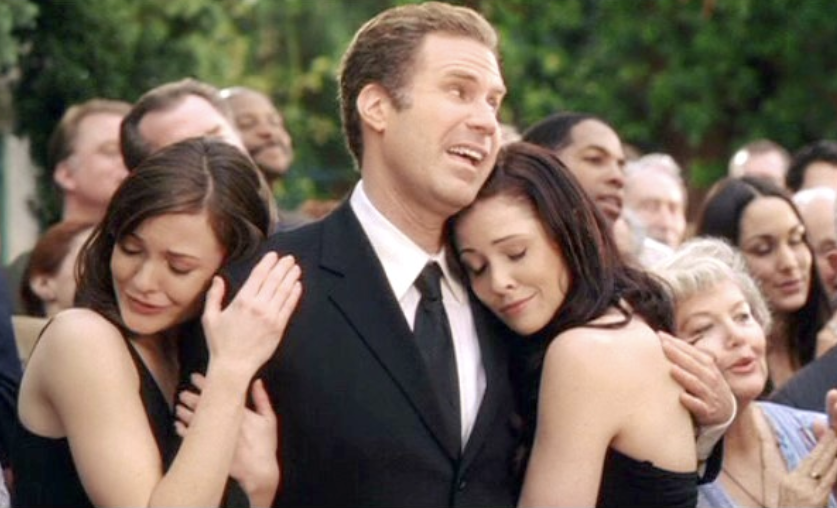 Will Ferrell lecherously comforts two women at a funeral
