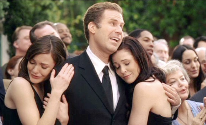 Will Ferrell lecherously comforts two women at a funeral