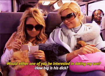 Nicole Richie asking someone how big their dick is